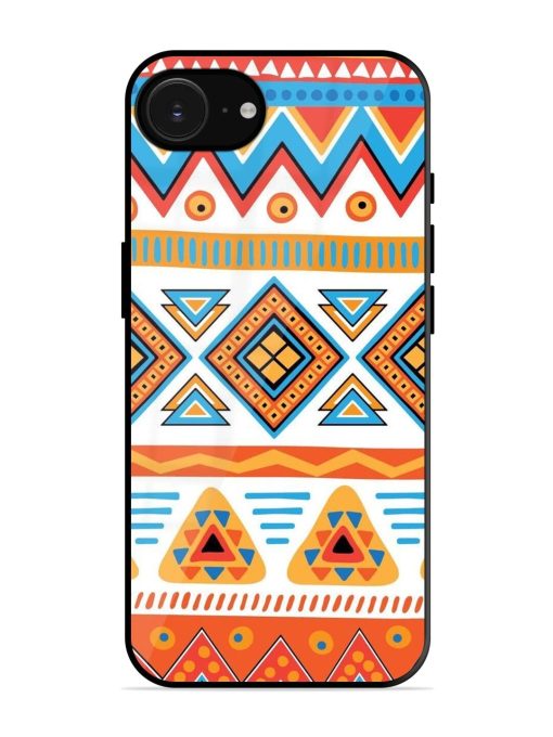 Vibrant Tribal Pattern Glossy Soft Edge Case for Apple Iphone 16E