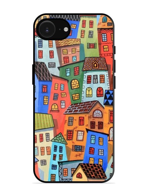 Rainbow House Glossy Soft Edge Case for Apple Iphone 16E
