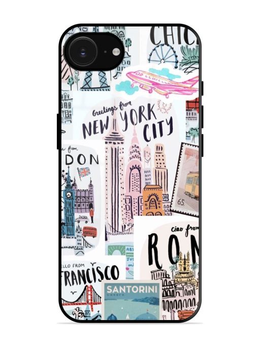 Travelogue Glossy Soft Edge Case for Apple Iphone 16E