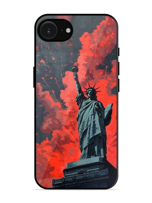 Lady Liberty'S Firework Finale Glossy Soft Edge Case for Apple Iphone 16E