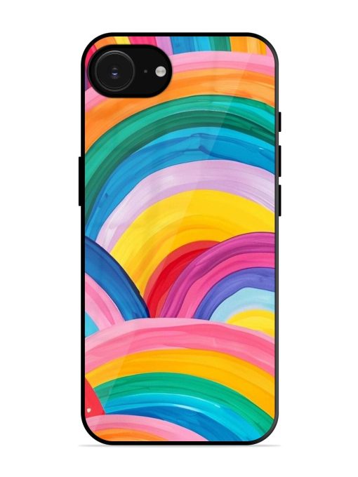 Rainbow Symphony Glossy Soft Edge Case for Apple Iphone 16E