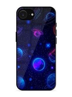 Neon Cosmos Glossy Soft Edge Case for Apple Iphone 16E
