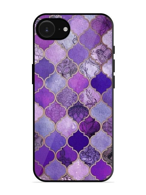 Purple Mosaic Magic Glossy Soft Edge Case for Apple Iphone 16E