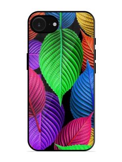 Rainbow Leaf Symphony Glossy Soft Edge Case for Apple Iphone 16E