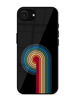 Rainbow Ripple Glossy Soft Edge Case for Apple Iphone 16E