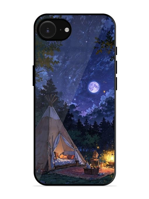 Moonlight Camping Glossy Soft Edge Case for Apple Iphone 16E