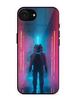 Neon Astronaut Glossy Soft Edge Case for Apple Iphone 16E