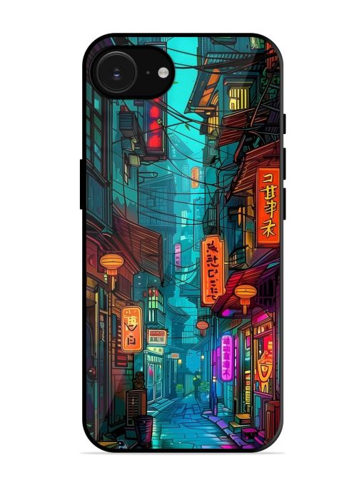 Neon Nightscape Glossy Soft Edge Case for Apple Iphone 16E