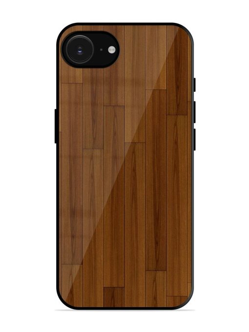 Warm Woodgrain Glossy Soft Edge Case for Apple Iphone 16E