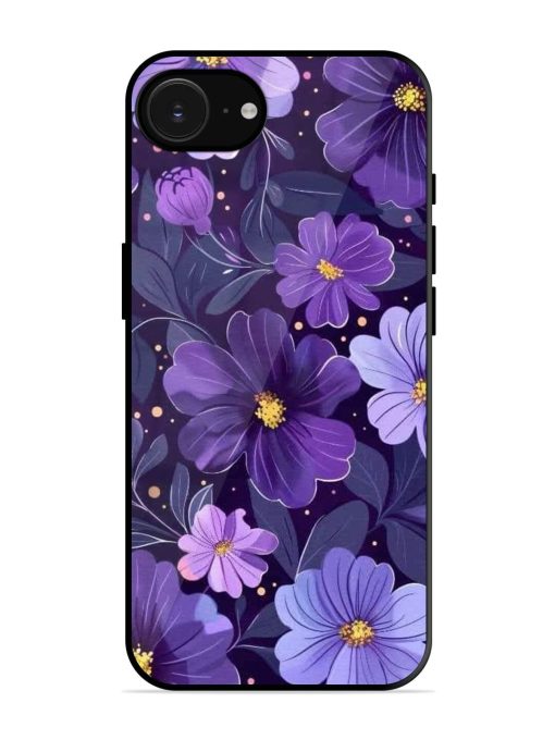Purple Paradise Glossy Soft Edge Case for Apple Iphone 16E