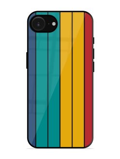 Retro Stripes Glossy Soft Edge Case for Apple Iphone 16E