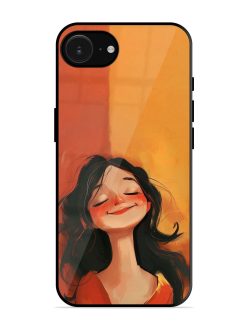 Neon Girl Glossy Soft Edge Case for Apple Iphone 16E