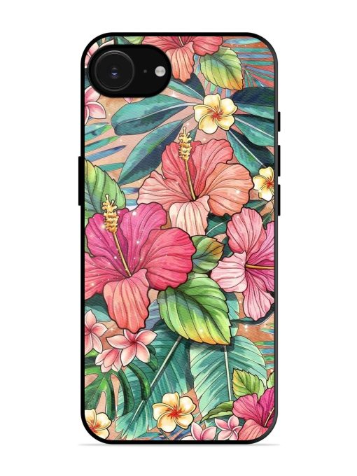 Tropical Tapestry Glossy Soft Edge Case for Apple Iphone 16E