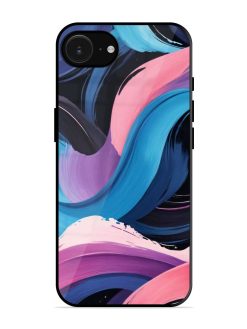 Whimsical Waves Glossy Soft Edge Case for Apple Iphone 16E