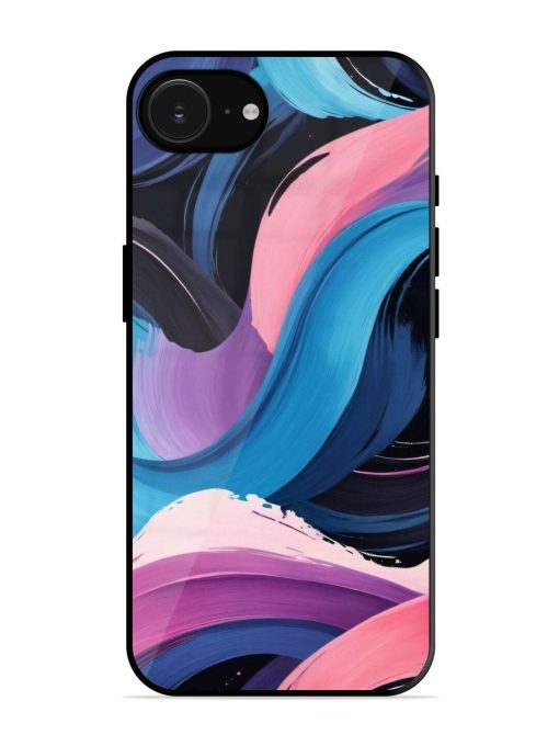 Whimsical Waves Glossy Soft Edge Case for Apple Iphone 16E
