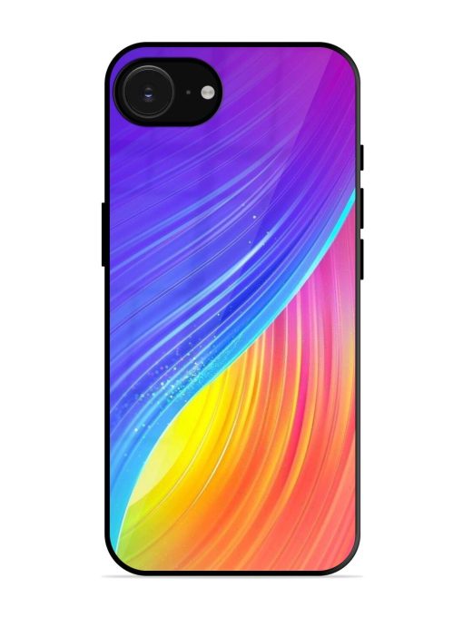 Neon Swirl Glossy Soft Edge Case for Apple Iphone 16E