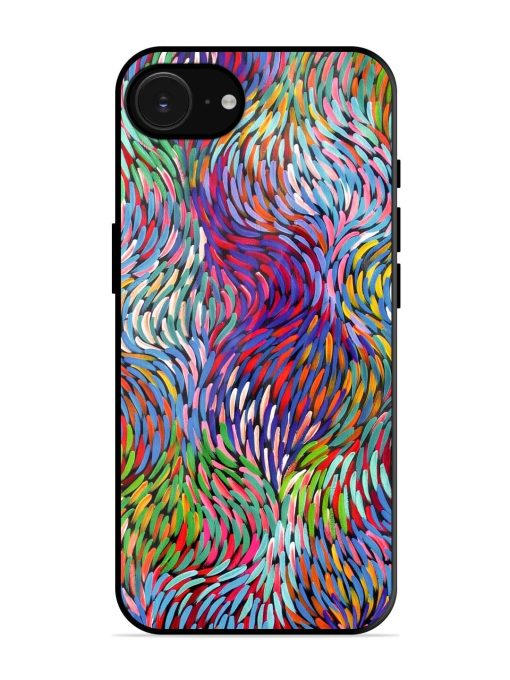 Vibrant Waves Glossy Soft Edge Case for Apple Iphone 16E