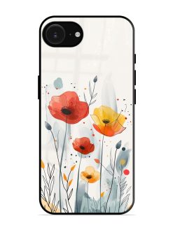 Poppy Fields Glossy Soft Edge Case for Apple Iphone 16E