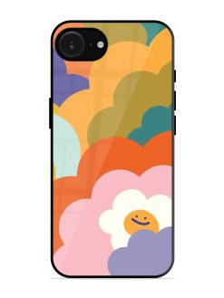 Happy Flower Power Glossy Soft Edge Case for Apple Iphone 16E