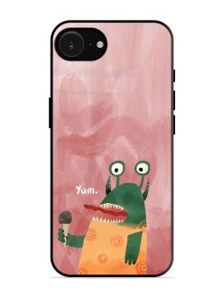 Hungry Monster Glossy Soft Edge Case for Apple Iphone 16E