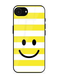 Smiling Stripes Glossy Soft Edge Case for Apple Iphone 16E