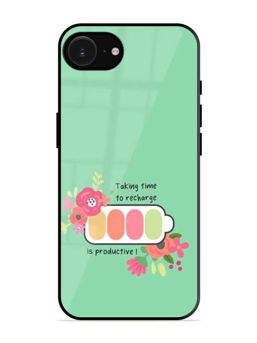 Recharge And Bloom Glossy Soft Edge Case for Apple Iphone 16E