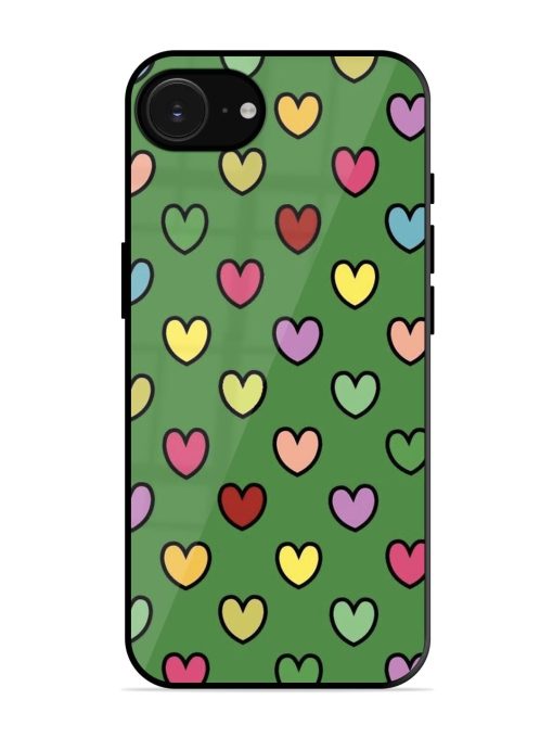 Rainbow Heart Parade Glossy Soft Edge Case for Apple Iphone 16E
