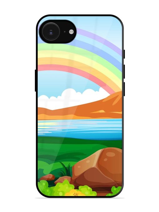 Rainbow Over The Lake Glossy Soft Edge Case for Apple Iphone 16E