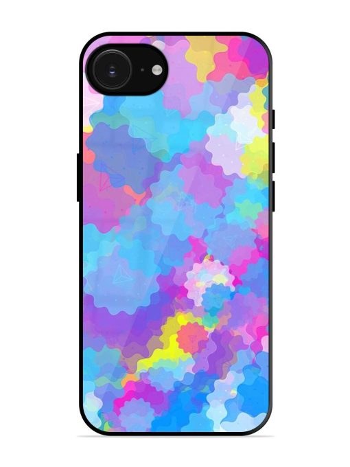 Psychedelic Cloud Burst Glossy Soft Edge Case for Apple Iphone 16E