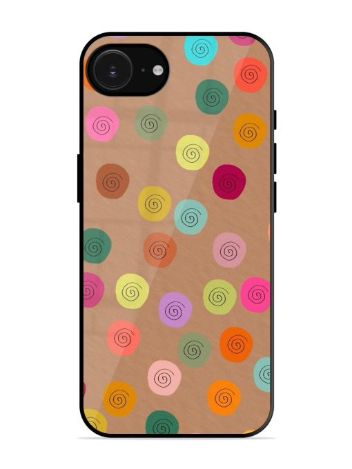 Swirly Dots On Kraft Glossy Soft Edge Case for Apple Iphone 16E