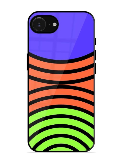 Psychedelic Stripe Symphony Glossy Soft Edge Case for Apple Iphone 16E
