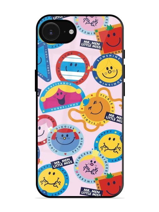 Whimsical Mr. Men & Little Miss Glossy Soft Edge Case for Apple Iphone 16E