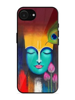Divine Tranquility: The Face Of Krishna Glossy Soft Edge Case for Apple Iphone 16E
