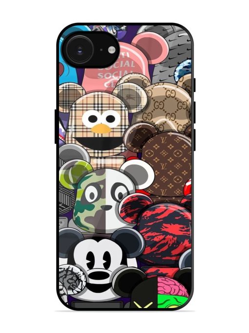 Streetwear Bearbrick Extravaganza Glossy Soft Edge Case for Apple Iphone 16E
