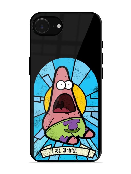 St. Patrick'S Day Stained Glass Patrick Star Glossy Soft Edge Case for Apple Iphone 16E