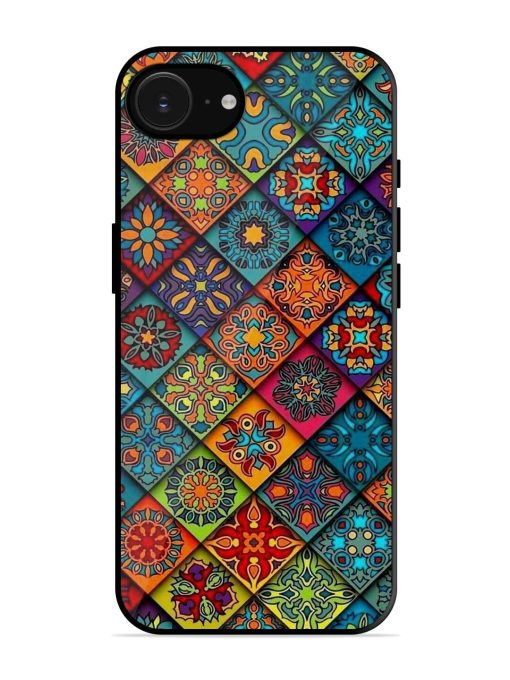 Patchwork Mandala Mosaic Glossy Soft Edge Case for Apple Iphone 16E