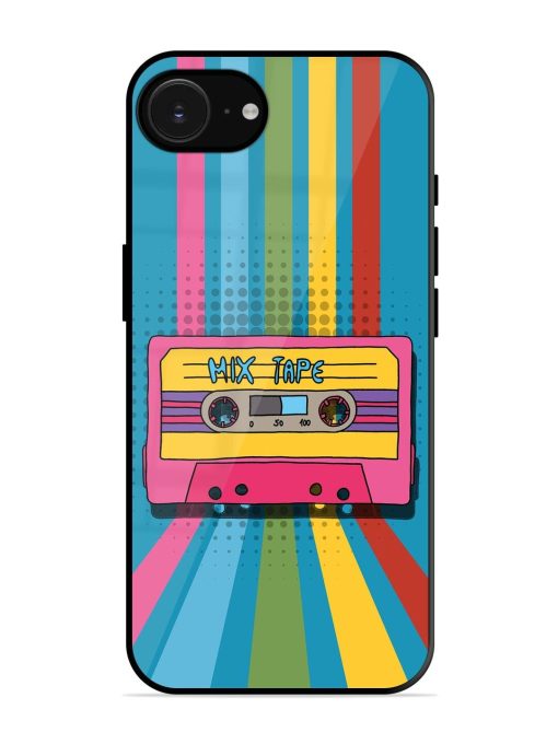 Retro Cassette Tapes Glossy Soft Edge Case for Apple Iphone 16E