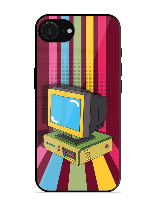 Retro Tech Vibes Glossy Soft Edge Case for Apple Iphone 16E