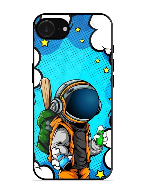 Space Graffiti Artist Glossy Soft Edge Case for Apple Iphone 16E
