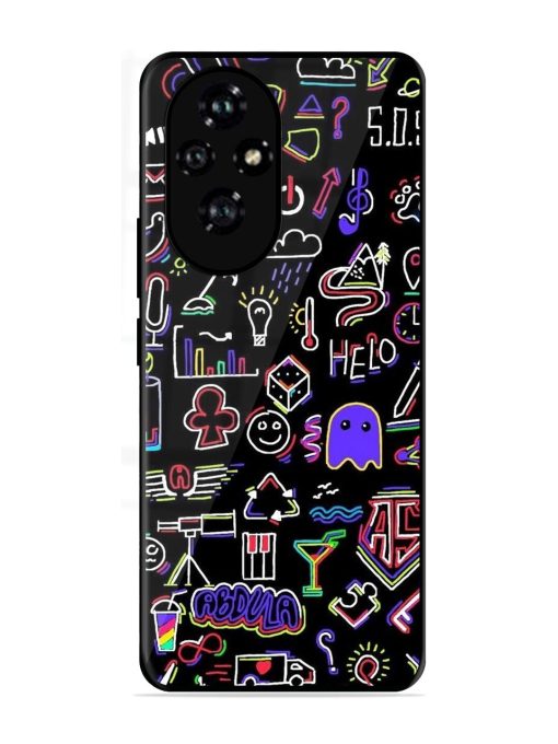 Neon Doodle Glossy Soft Edge Case for Honor 200 Pro (5G)