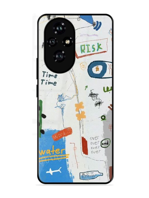 Mind Map Madness Glossy Soft Edge Case for Honor 200 Pro (5G)