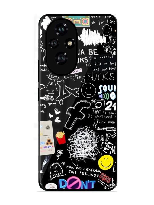 Doodle Diary Glossy Soft Edge Case for Honor 200 Pro (5G)