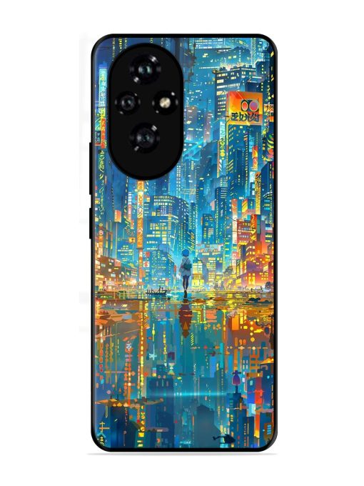 Neon Metropolis Glossy Soft Edge Case for Honor 200 Pro (5G)