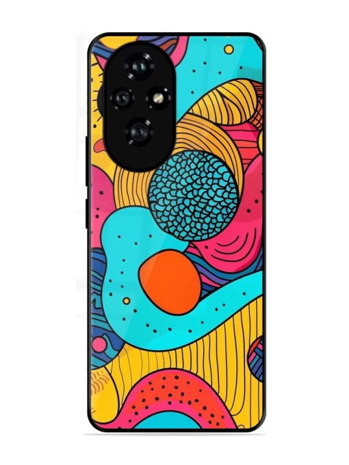 Psychedelic Patterns Glossy Soft Edge Case for Honor 200 Pro (5G)