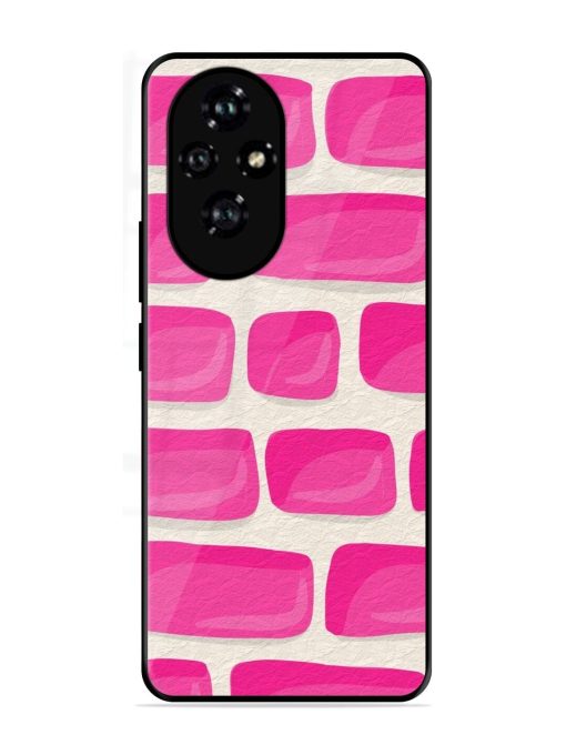 Pink Brick Wall Glossy Soft Edge Case for Honor 200 Pro (5G)