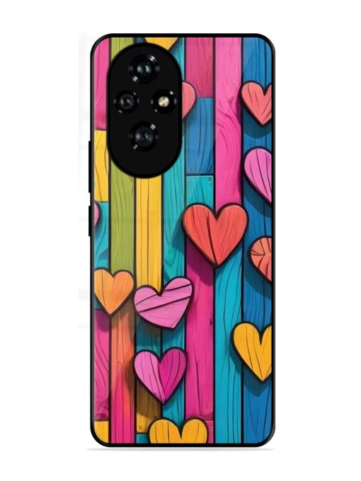 Rainbow Of Hearts Glossy Soft Edge Case for Honor 200 Pro (5G)