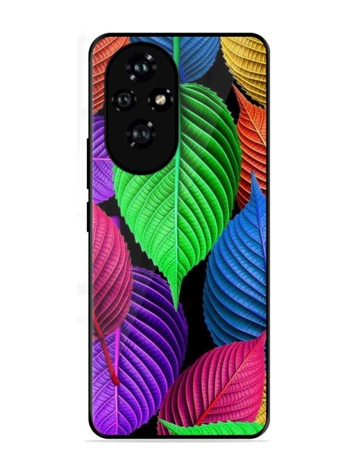 Rainbow Leaf Symphony Glossy Soft Edge Case for Honor 200 Pro (5G)