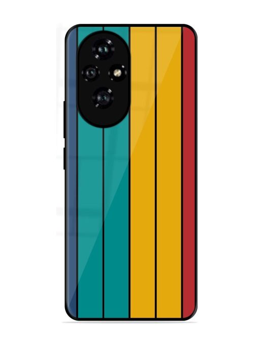 Retro Stripes Glossy Soft Edge Case for Honor 200 Pro (5G)