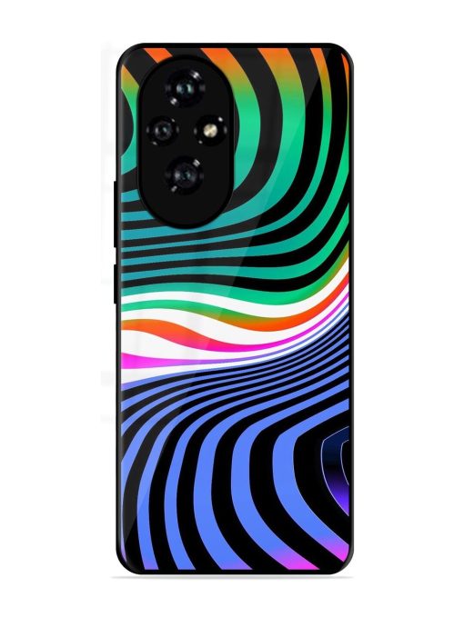 Psychedelic Waves Glossy Soft Edge Case for Honor 200 Pro (5G)