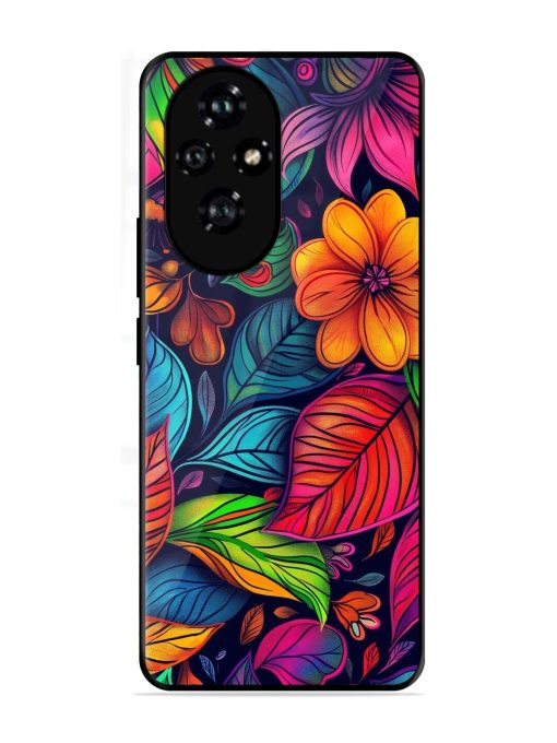 Rainbow Of Blooms Glossy Soft Edge Case for Honor 200 Pro (5G)